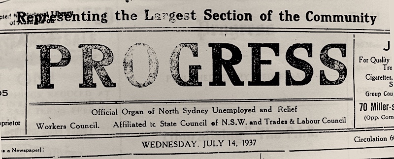 old Progress newspaper banner 1937 (800)